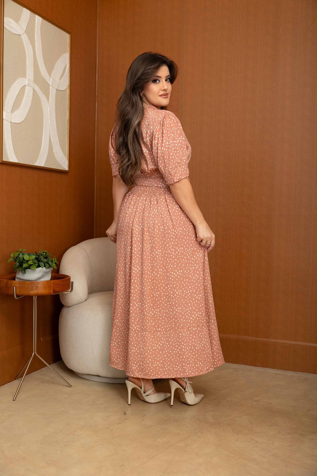 Chemise Midi Poá – Tecido Viscolinho