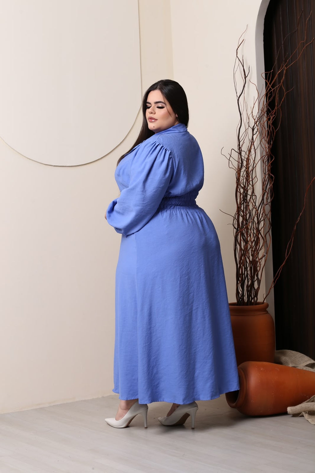 Chemise Plus Size de Manga Longa - Tecido Sensorial Marrant