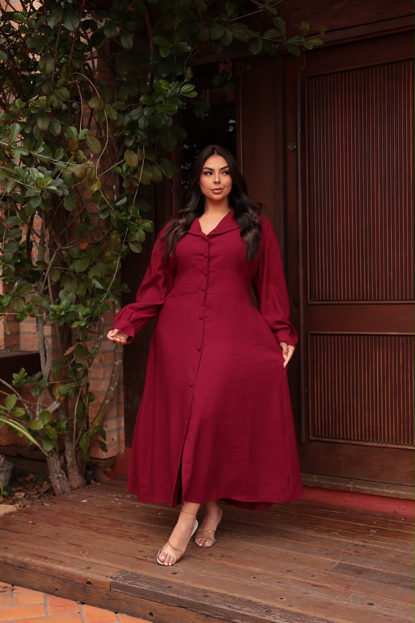 Chemise Plus Size de Manga Longa - Tecido Sensorial Marrant