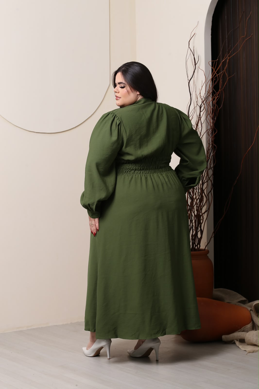 Chemise Plus Size de Manga Longa - Tecido Sensorial Marrant