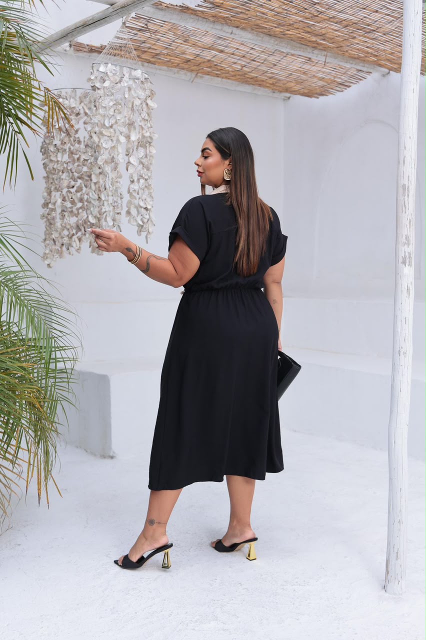 Chemise Plus Size Bicolor - Tecido Sensorial