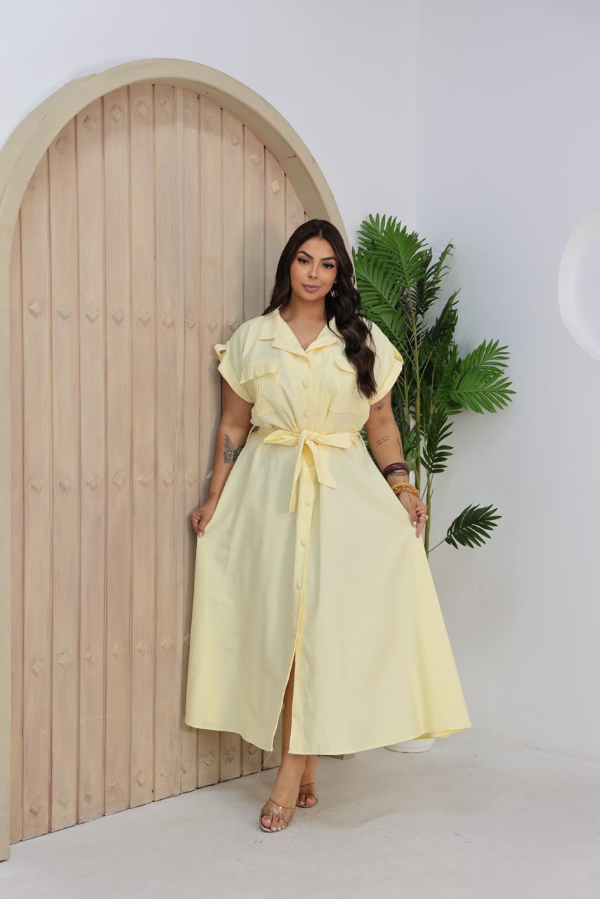 Chemise Plus Size Lisa com Detalhes nos Ombros - Tecido Sensorial